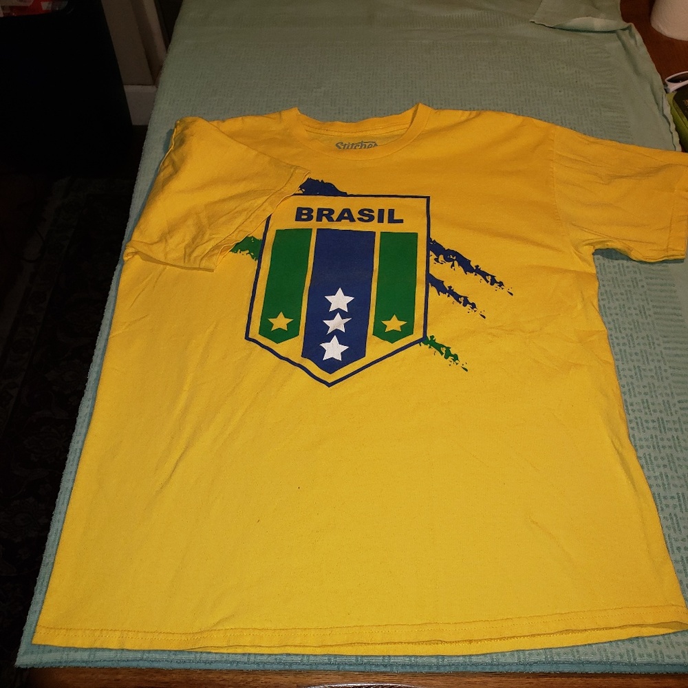 Brasil Bold‎ Yellow  T-shirt 100% Cotton